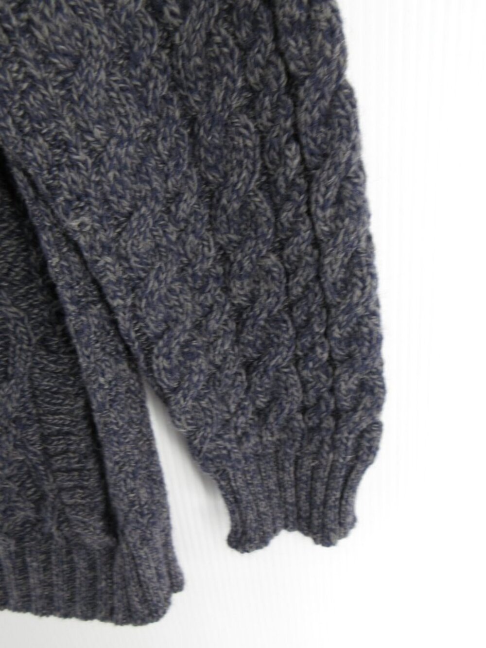 Aran Sweater Market XXL Merino Wool Fisherman Cardigan Cable Knit * - Picture 3 of 12
